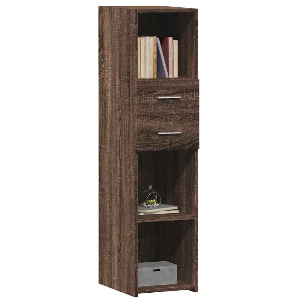 Highboard Braun Eichen-Optik 30x42,5x124 cm Holzwerkstoff